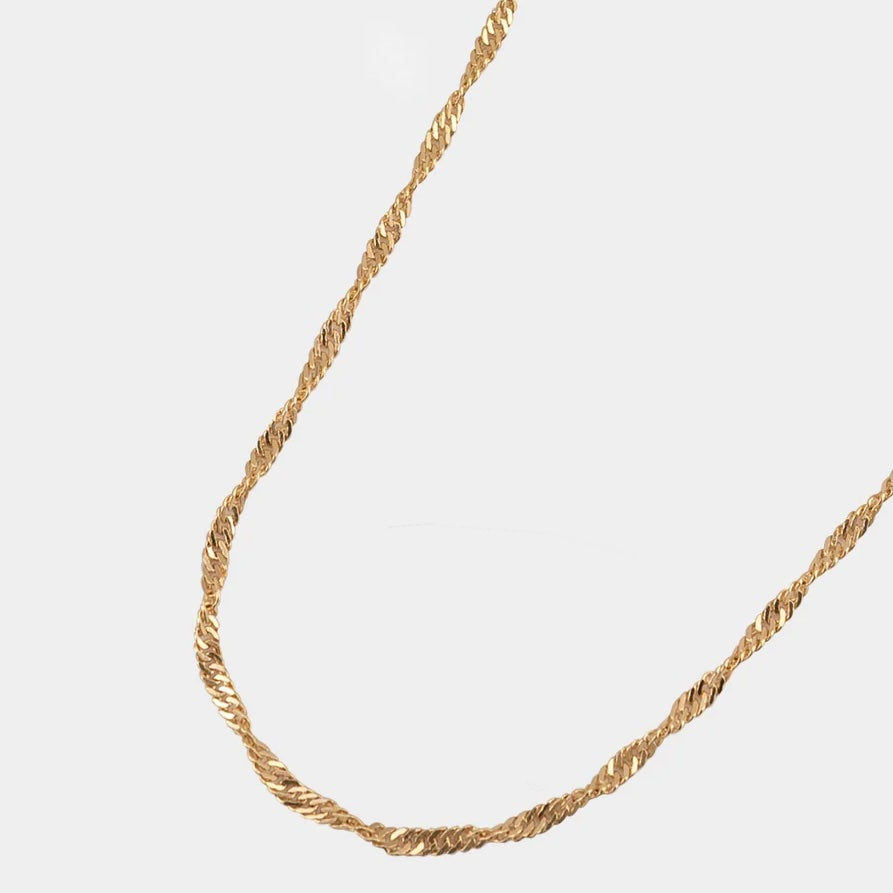 Thin Singapore Necklace Gold - Kara Yoo - Public Mercantile