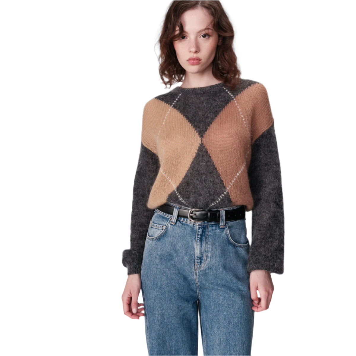 Grace & Mila Paris Nanse Mohair Wool Sweater — Anthracite