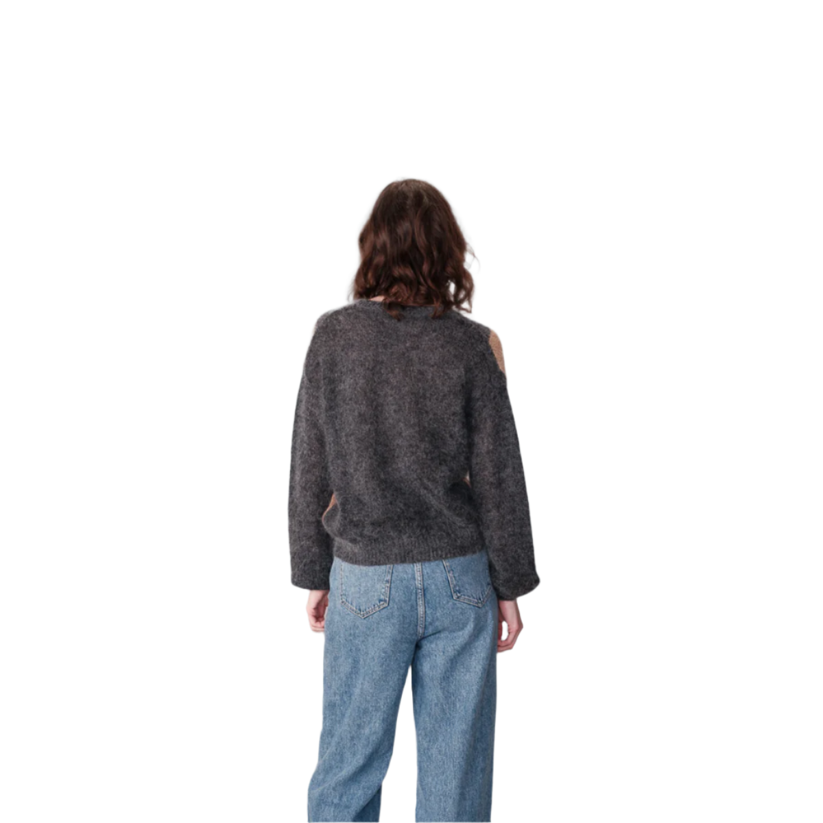 Grace & Mila Paris Nanse Mohair Wool Sweater — Anthracite