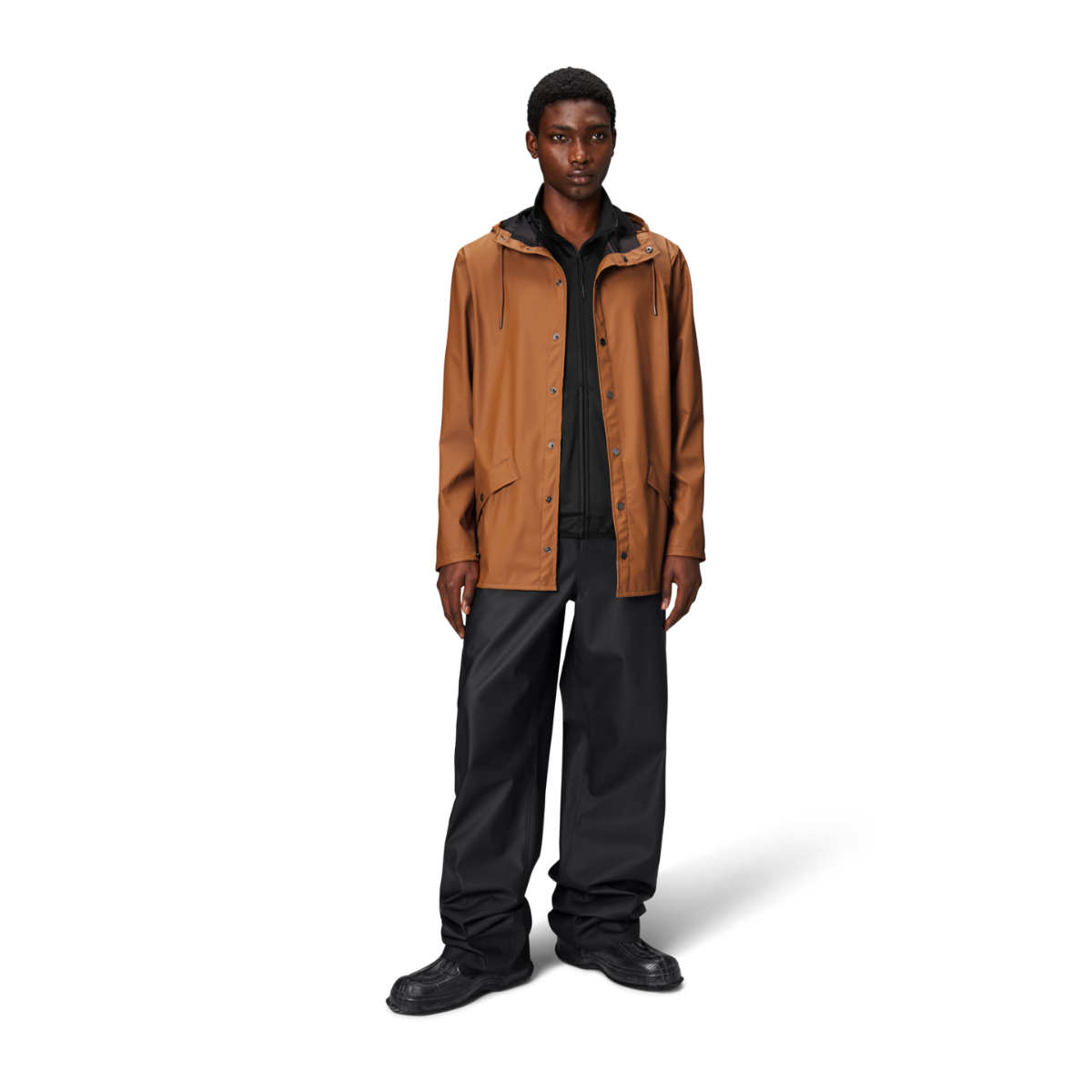 Rains W3 Rain Jacket — Rust