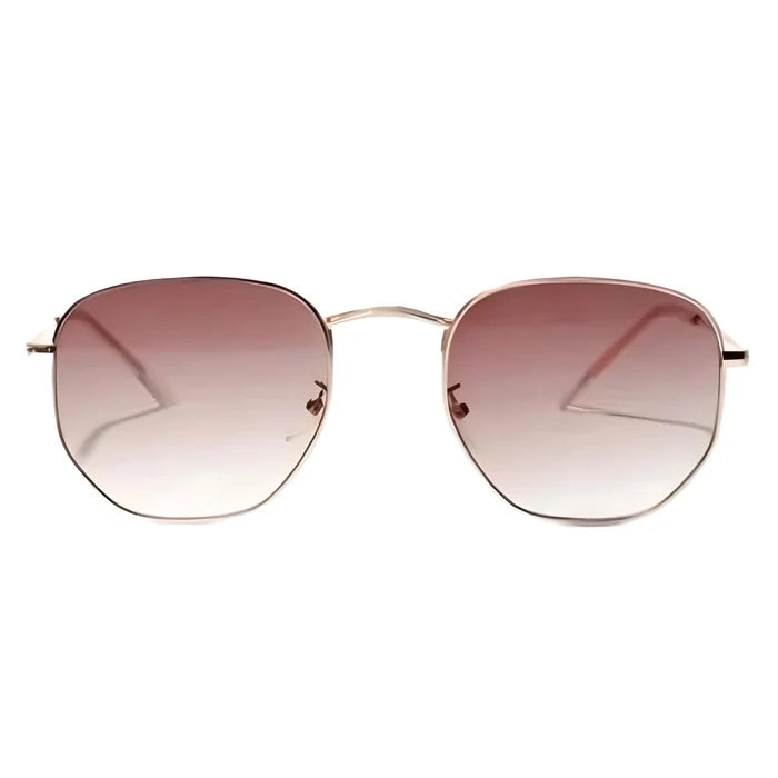 Shady Lady Hex II Sunglasses - Brown - Public Mercantile