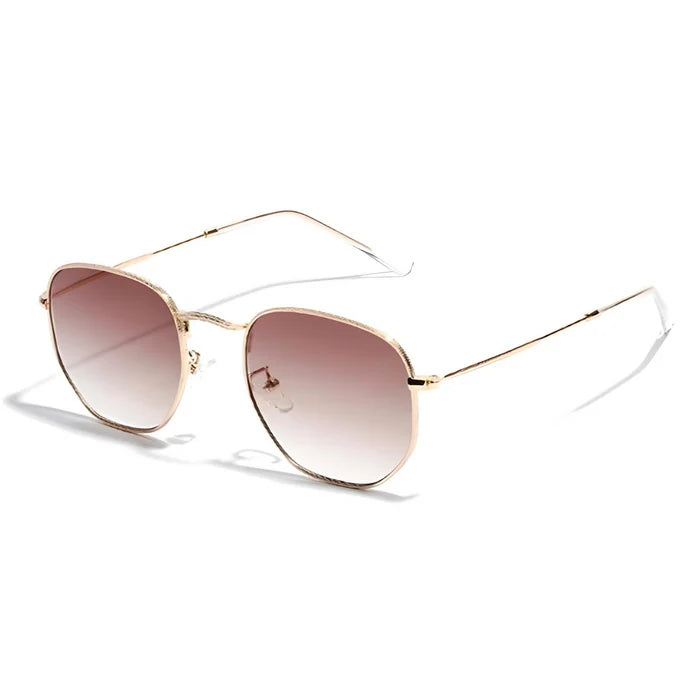 Shady Lady Hex II Sunglasses - Brown - Public Mercantile
