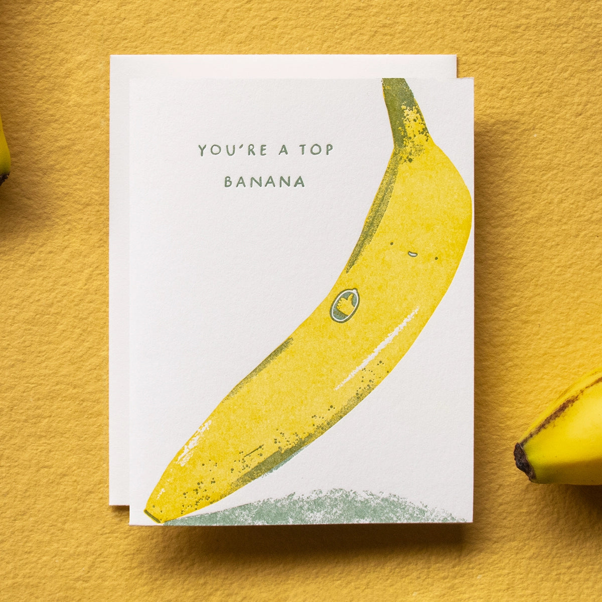 Top Banana Letterpress Card