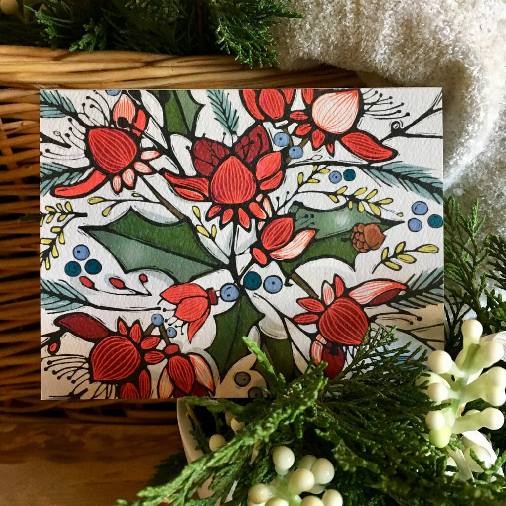 Bright Bold Floral - Holiday Card