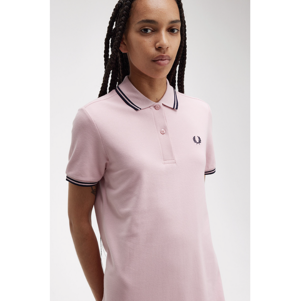 Fred Perry Twin Tipped Shirt Dress - Chalky Pink