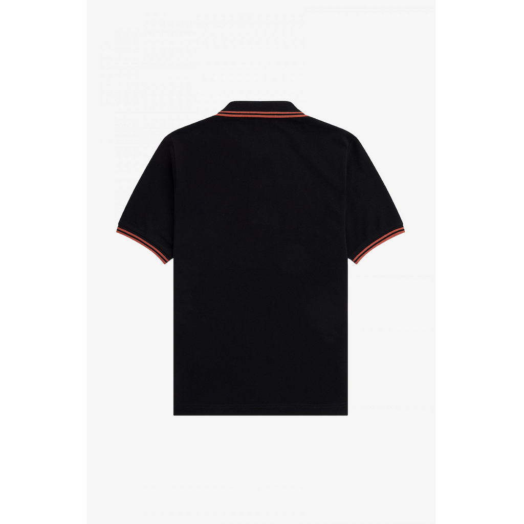 Fred Perry Twin-Tipped Shirt - Black/Light Rust