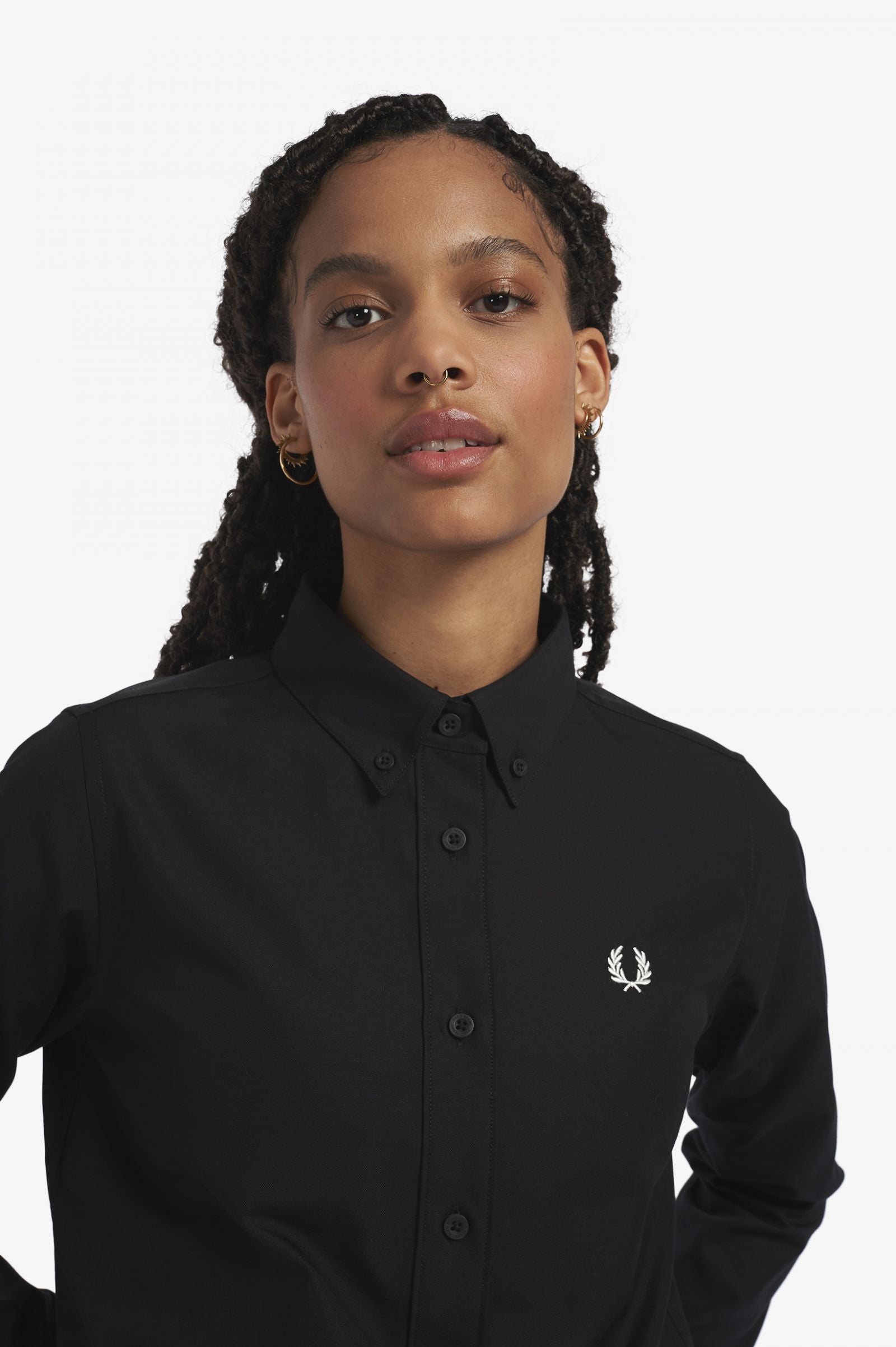 Fred Perry Button-Down Shirt - Black