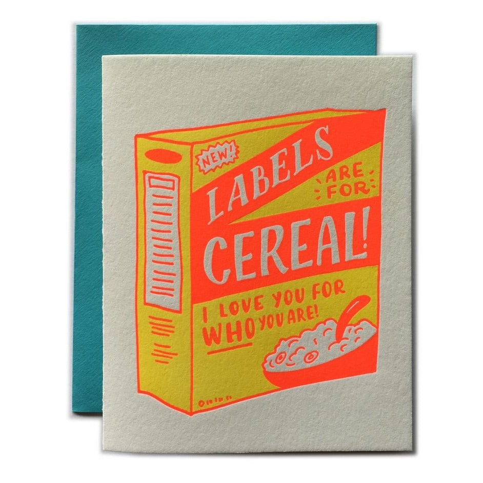 Labels Are For Cereal Card