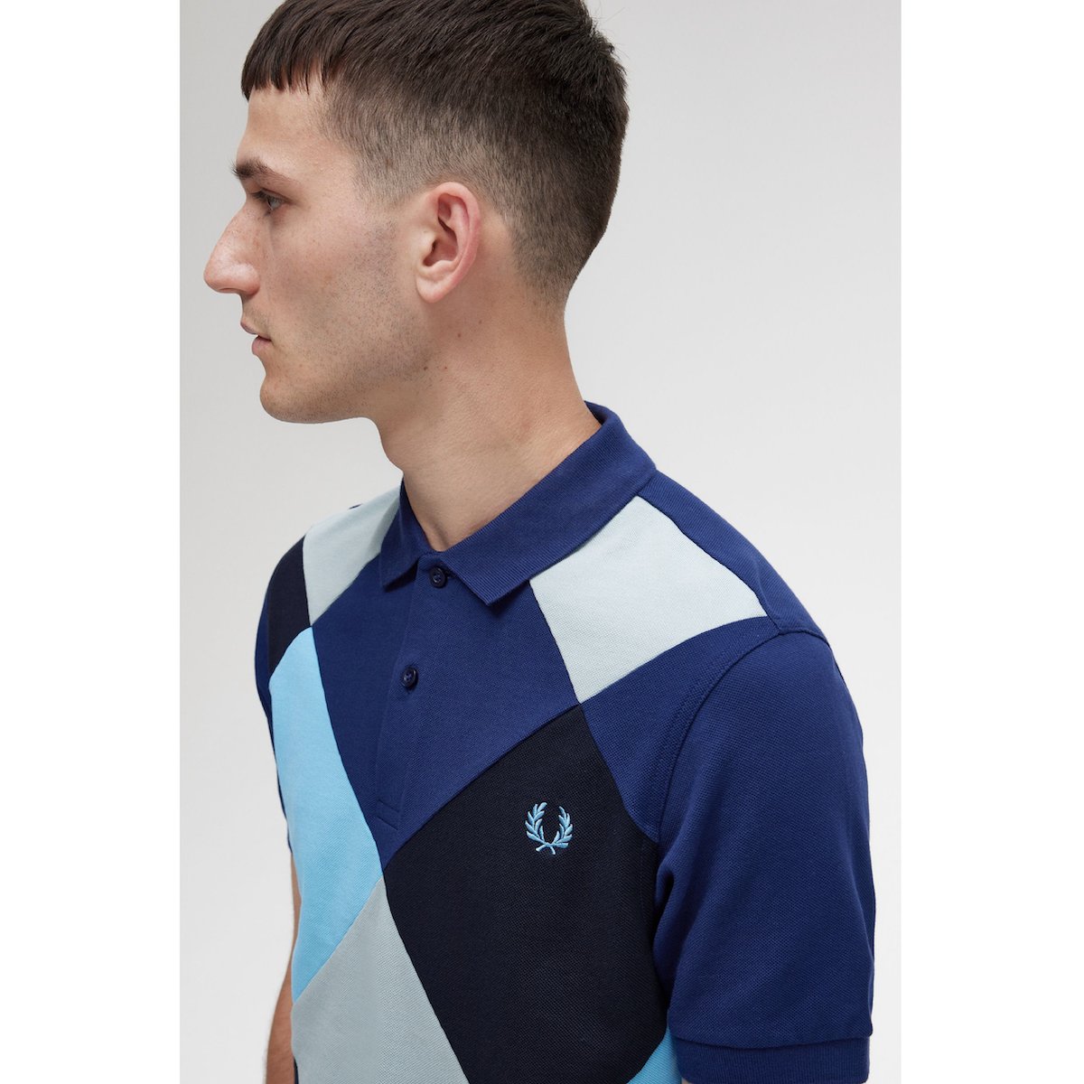Fred Perry Harlequin Polo Shirt - French Navy