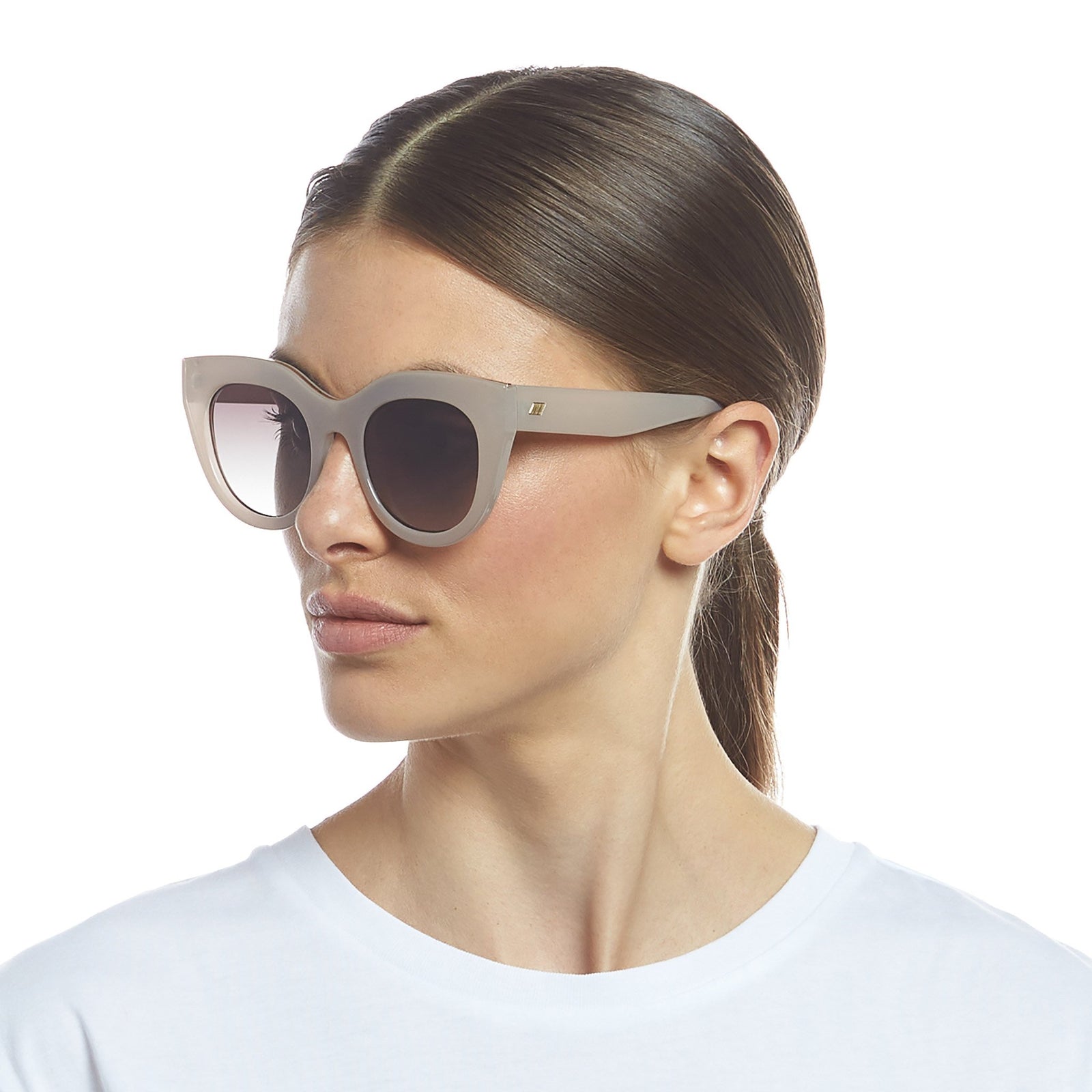 Le Specs Air Heart Sunglasses | Oatmeal