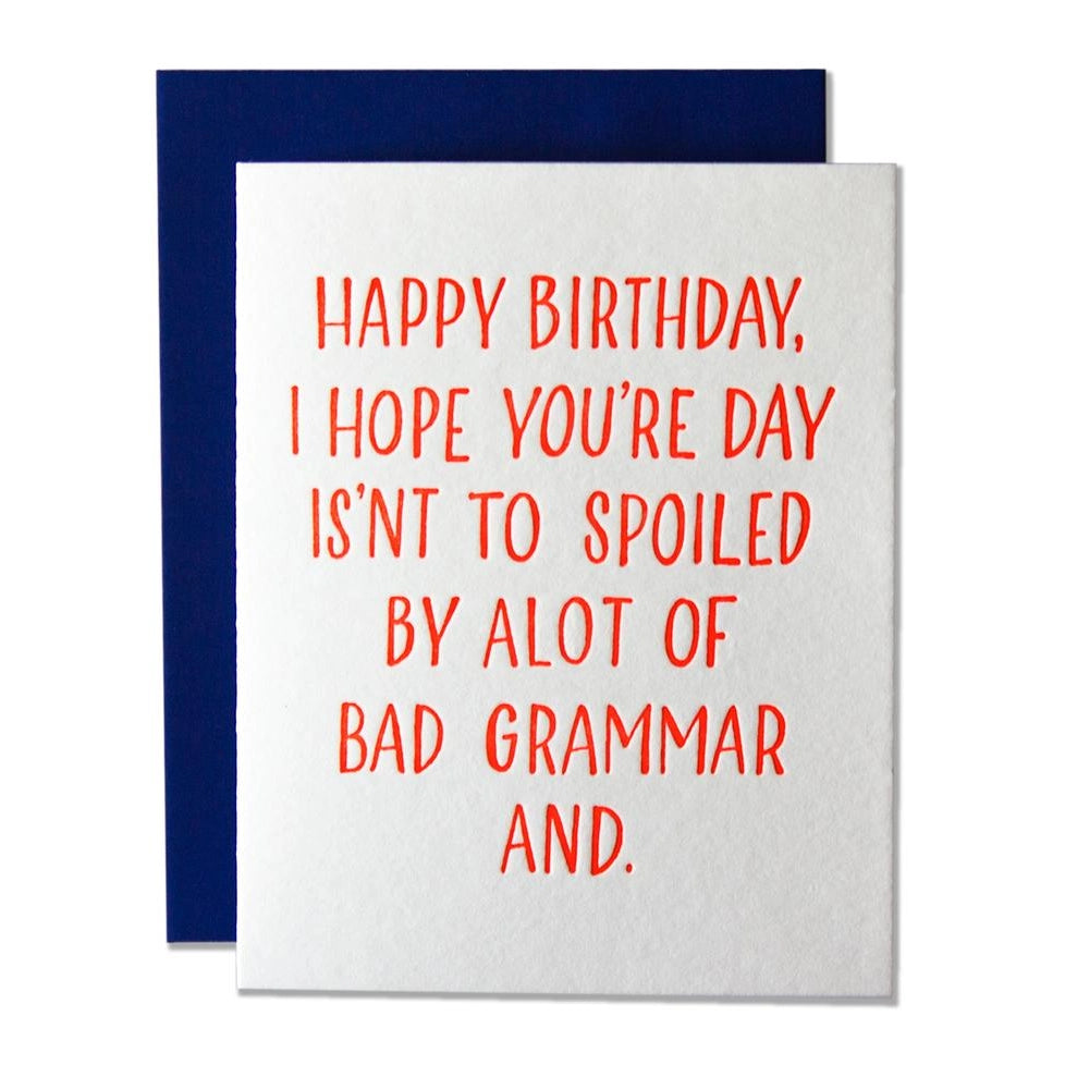 Bad Grammar Card