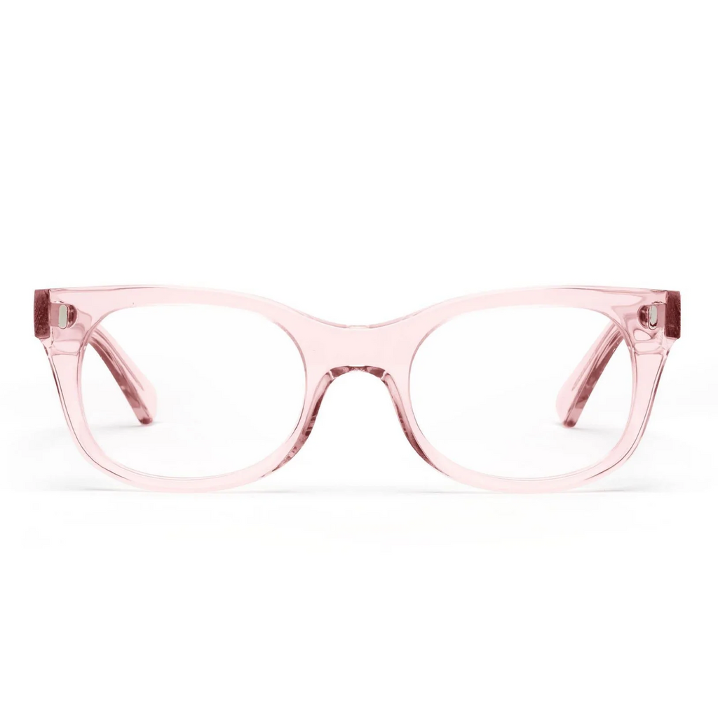 Caddis Bixby Reading Glasses - Polished Clear Pink