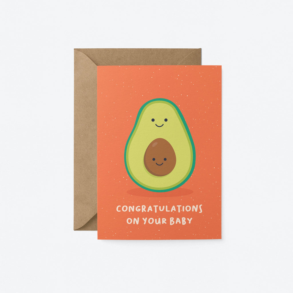 Congrats Baby Avocado Card