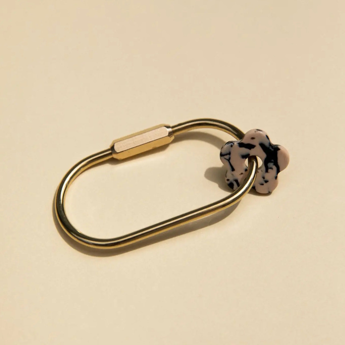 Flower Keychain — Brass