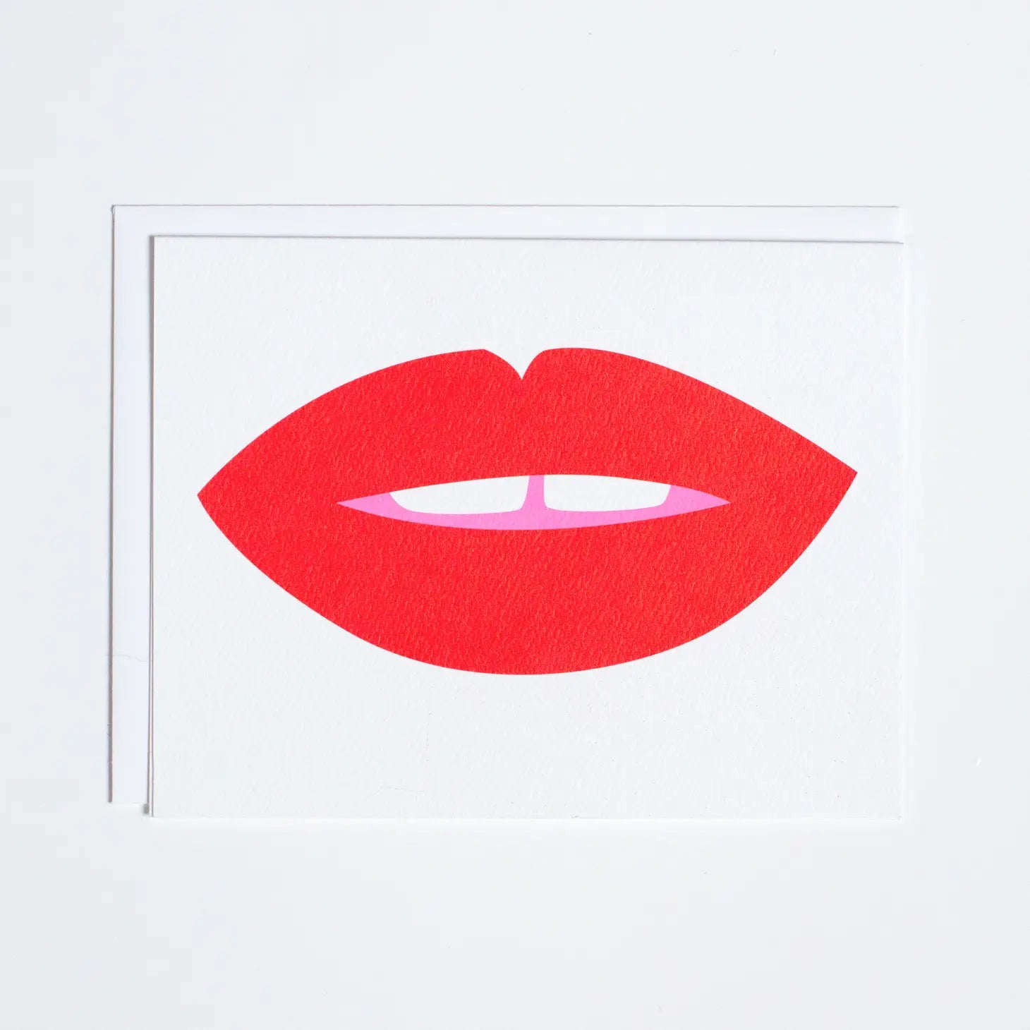 Hot Red Lips Card