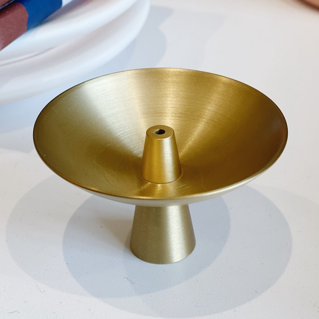 Elevated Incense Holder — Brass