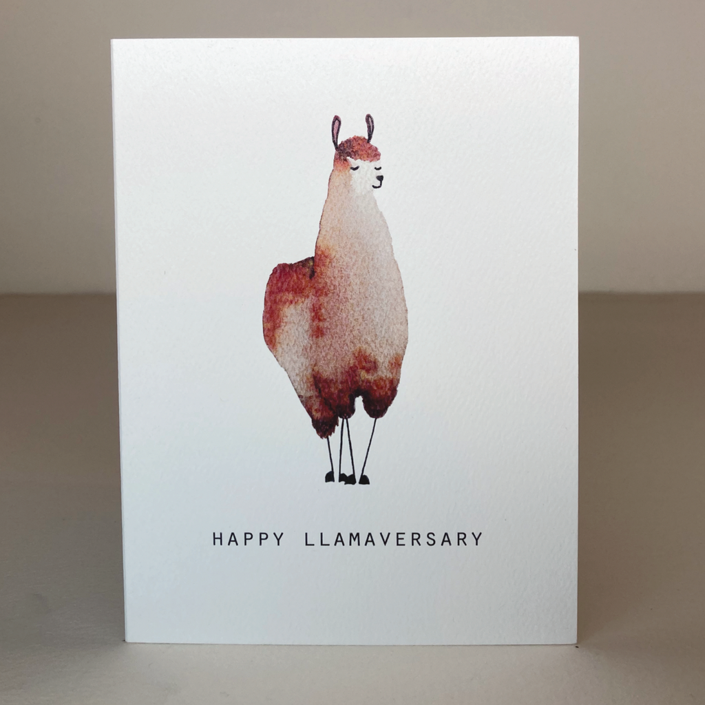 Happy Llamaversary Card